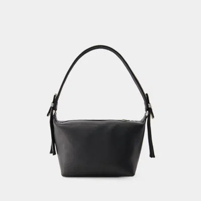 Kara Double Bow Pouch Handbag In Black