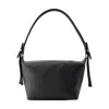 Kara Black Nappa Leather Shoulder Bag In Black