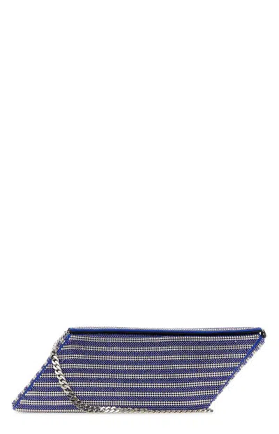 Kara Two-tone Rhinestones Clutch In Multi