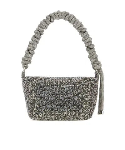 Kara Embellishment Top Handle Bag In Gray