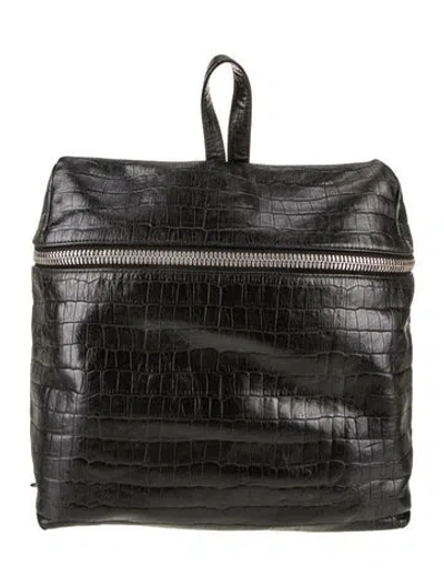 Pre-owned Kara Embossed Leather Backpack In Black
