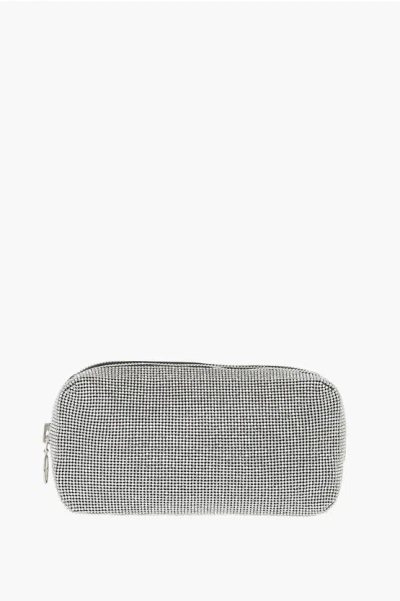Kara Fabric Belt Bag With Rhinestone Embellishment In Black