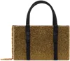 Kara Gold & Black Midi Bow Bag In Gold Black
