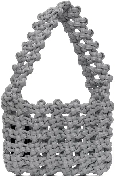 Kara Gray Knot Armpit Bag In Reflective