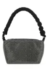 Kara Bag With Knotted Handle And Textured Surface In Black