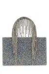 Kara Sparkling Gemstone Shoulder Bag In Blue