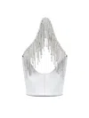 Kara Crystal Fringe Bean Shoulder Bag Bags In Gray