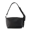 Kara Black Nappa Leather Shoulder Bag In Black