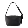 Kara Black Nappa Leather Shoulder Bag In Black