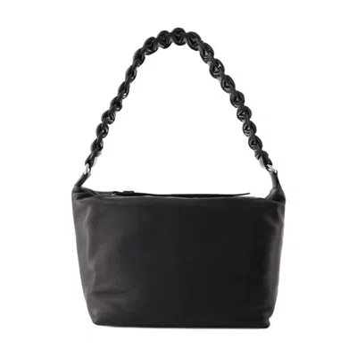 Kara Oversized Lattice Shoulder Bag In Black