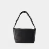 Kara Lattice Braided-strap Tote Bag In Black