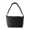 Kara Oversized Lattice Shoulder Bag In Black