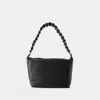 Kara Lattice Braided-strap Tote Bag In Black