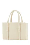 Kara Ivory Canvas Handbag In Canvas