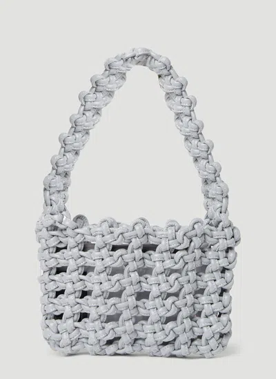 Kara Knot Armpit Shoulder Bag In Silver