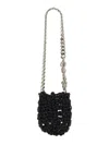 Kara Knot Shoulder Bag Chain Strap Silver In Black