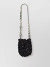 Kara Knot Shoulder Bag Chain Strap Silver In Black