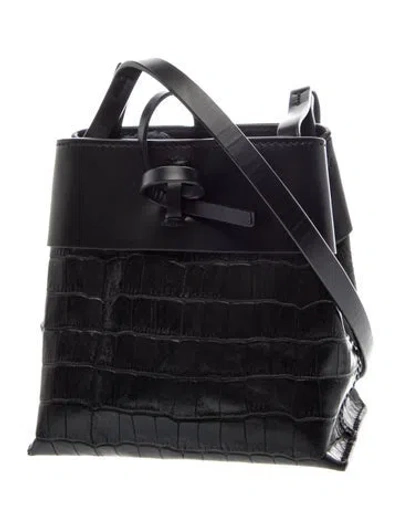 Pre-owned Kara Leather Crossbody Bag In Black