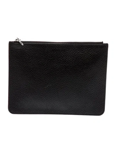 Pre-owned Kara Leather Portfolio In Black