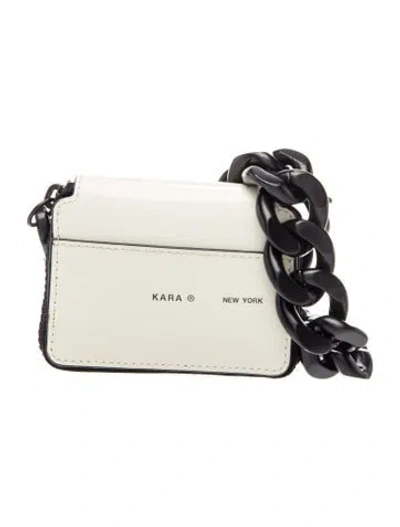 Pre-owned Kara Leather Pouch In Neutrals