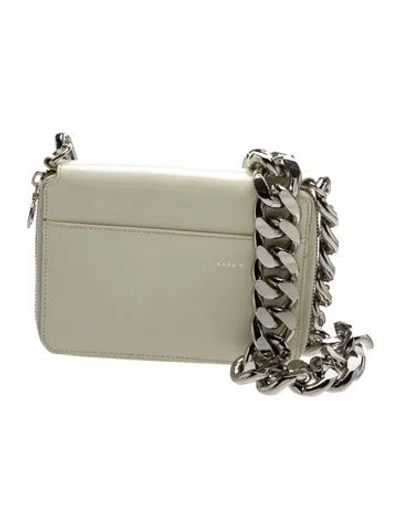 Pre-owned Kara Leather Shoulder Bag In Neutrals