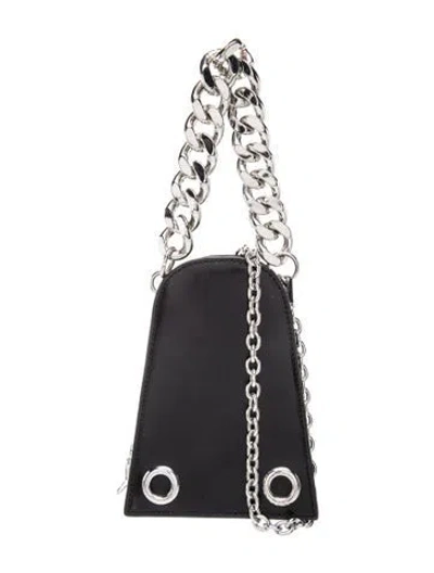 Pre-owned Kara Leather Top Handle Bag In Black