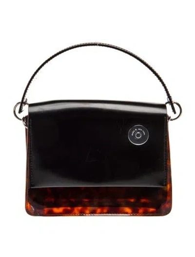 Pre-owned Kara Leather Top Handle Bag In Black