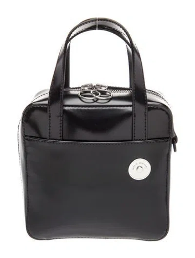 Pre-owned Kara Leather Top Handle Bag In Black