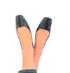 Kara Mac Shoes Women's Ballet Flat Sandal In Basic Black Starter In Multi