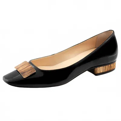 Kara Mac Shoes Women's Ballet Flat Sandals In Tree Bark Vivian Clip And Heel In Black