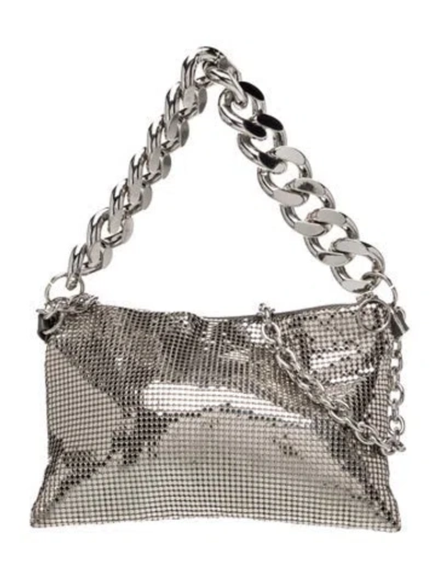 Pre-owned Kara Metal Shoulder Bag In Silver
