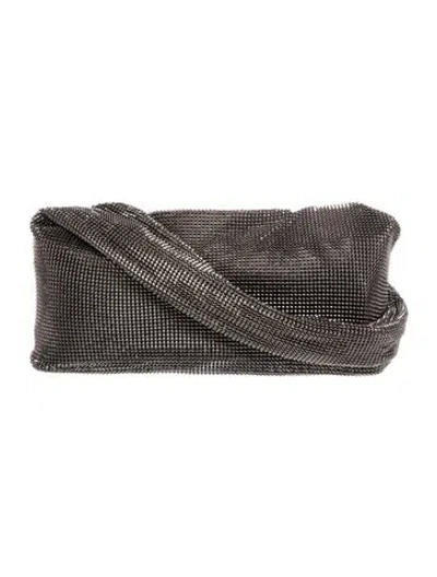 Pre-owned Kara Metal Top Handle Bag In Gray
