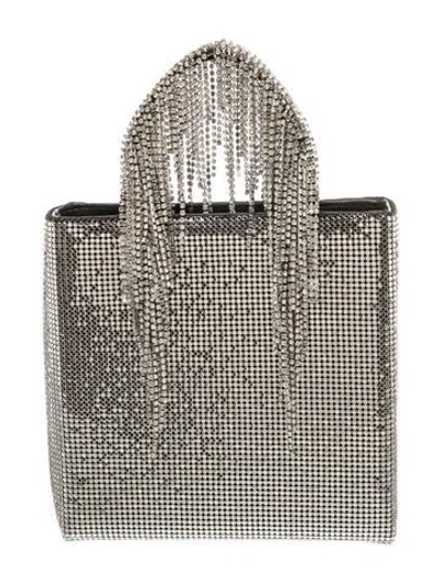 Pre-owned Kara Metal Top Handle Bag In Silver