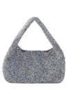 Kara Mini Crystal Mesh Armpit Bag - Polyester - Blue Pixel In Blue