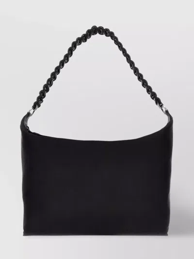 Kara Oversized Lattice Shoulder Bag In Black