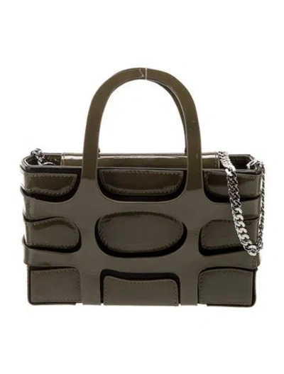 Pre-owned Kara Patent Leather Clutch In Green