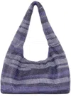 Kara Mini Crystal Mesh Armpit Bag In Purple Streaking