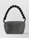 Kara Bag With Knotted Handle And Textured Surface In Black
