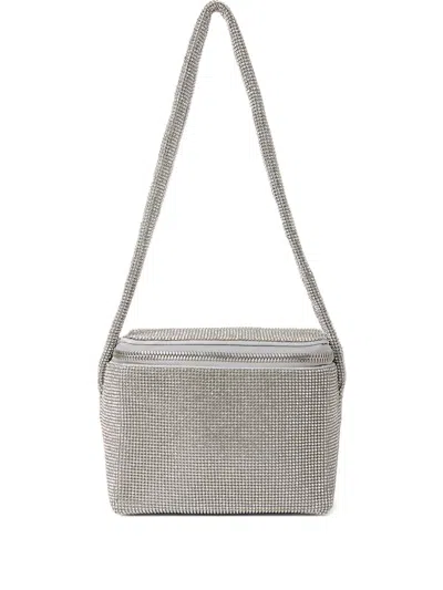 Kara Rhinestone-embellished Shoulder Bag In Brown