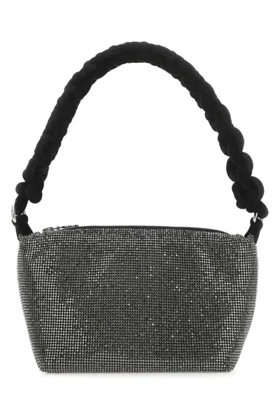 Kara Rhinestone-embellished Shoulder Bag In Black
