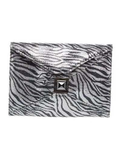 Pre-owned Kara Ross Sequins Evening Bag In Silver