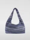 Kara Mini Crystal Mesh Armpit Bag In Violet