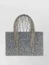 Kara Sparkling Gemstone Shoulder Bag In Metallic