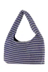 Kara Two-tone Rhinestones Mini Handbag In Cobaltstripe