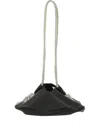 Kara Ufo Crystal-embellished Satin Shoulder Bag In Black
