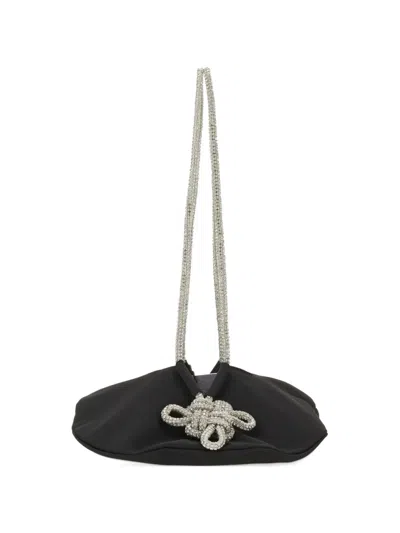 Kara Ufo Crystal-embellished Shoulder Bag In Black