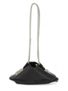 Kara Ufo Crystal-embellished Satin Shoulder Bag In Black