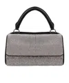 Kara White Crush Crystal-embellished Mini Bag In Silver