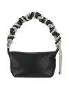 Kara Black Crystal-embellished Shoulder Bag In Black