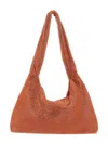 Kara Rhinestone-embellished Triangular Shoulder Bag In Orange